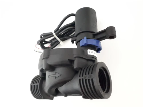 ברז חשמלי DC + סולונאיד דו גידי, מגוף גלקון, מתאים למחשבי השקיה 3/4 או 1 צול