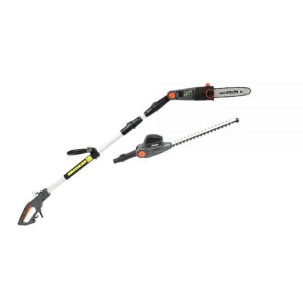 סט גינון נטען 18V כולל סוללה 2.5 אמפר ומטען, כולל גוזם גדר חי ומסור שרשרת 8'' טלסקופי  Hunter